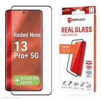 DISPLEX Full Cover Screen Protector (10H) for Xiaomi Redmi Note 13 Pro+, Eco Mounting Frame, Full Cover