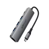 Acefast J16 USB Hub USB-C 5-in-1 HDMI 4K 60Hz PD90W Docking Station - Gray
