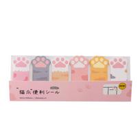 Self-Stick Cat Paw Memo Note Pads Diary Page Marker Notepads for Office, School 1