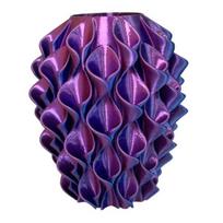 3D Spausdintas Raudonas Auksinis Gėlių Vaza Skulptūrinė Banga Geometrinė Tekstūruota Dekoratyvinė Bangelių Vaza Modernus Boho Namų Dekoras Kavos Stalui Lentynai Prieškambariui