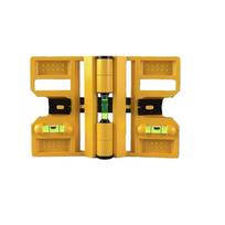 Folding Post Leveler Tool Multi-functional Angle Gauge Spirit Level Meter  Window Installation raudona