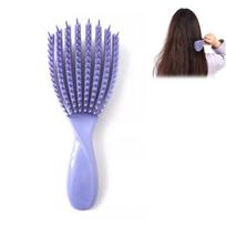 Anti-Static Detangling Brush Flexible Hollow Fluffy Curly Hair Styling Comb for Stubborn Hair Thick Wavy Hair