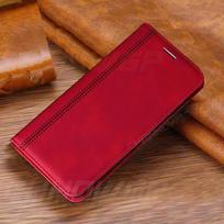 For Xiaomi Redmi Note 9S 9 Pro Max Case Fashion Strong Magnetic Leather Wallet Flip Phone Bag Cases For Xiaomi Redmi 9 9A 9C Note9 Soft Silicone Cover Redmi Note 9S raudona