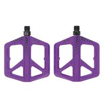 1 pora dviračio pedalų Nailono pluošto Padidinti Neslystantys Sumažinti trintį Plokšti pedalai Platforminiai pedalai Road Cycle Mountain Purple violetinė