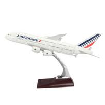 36CM 1/200 mastelio lėktuvas Airbus A380 Air France oro linijų modelis su ratukais Metalinis lietas Plastikinis Dervos lėktuvas F kolekcija meno kūriniai white