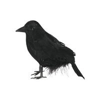 Realistic Feathered Crow Eerie Artificial Corbie Bird for Party Accessories Frightening Indoor Outdoor Decoration Jewelry 1