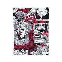 Himiko Toga Tribute Pattern Flannel Throw Blankets Boku No My Hero Academia Manga Blankets for Bedding Office Warm Quilt, 30x40in