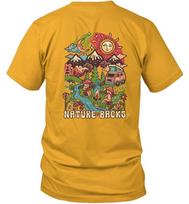 Nature Backs Riverside Outdoor Adventure Tee Unisex T-Shirt XL brown