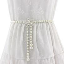 Decorative Jewelry Party Waist Strap Elegant Pearl Belt Trouser Dress Belts Thin Chain Waistband 03