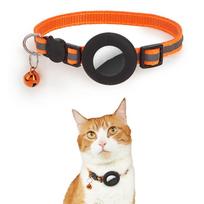 with Reflective Strip Pet Collar Adjustable Pet Tracker Accessories Cat Collar for AirTag raudona