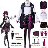 Kafka Cosplay žaidimas Honkai: Žvaigždžių geležinkelio Cosplay Moterims Honkai Kafka Cosplay Kostiumas Perukas Didelio Dydžio XXXL black