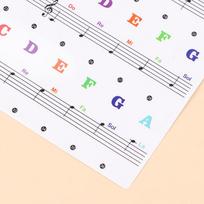1 vnt. fortepijono klaviatūros lipdukai 37 49 54 61 88 baltiems ir juodiems klavišams, muzikos elektroninio fortepijono klaviatūros natų lipdukai