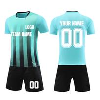 Customizable Soccer Uniform Set Short Sleeve Shirt and Shorts Lightweight Breathable Team Sportswear for Men and Youth DIY Printing M