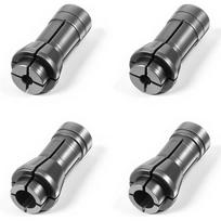 A03F-1/4  To 1/8  4-Piece Die Grinder Collet Adapter- Accessories Attachments In Silver(1.06 X 0.53 Inch 3Mm, 6Mm) sidabras