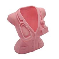 Nurse Uniform Pen Holder, 3D Printed Medical Theme Desk Organizer for Pens Makeup Brushes Small Stationery, Decorative Gift for Female Doctors Nurses rožinė