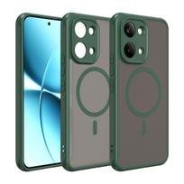 For Poco X8 Pro Max Case Simple Semi-Transparent Frosted Magnetic Anti-Fingerprint Shockproof Cover For Poco X 8 Pro Max Funda Poco X8 Pro Max žalia