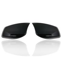 Anglies pluošto išvaizda juoda galinio vaizdo šoninio veidrodėlio dangteliai, skirti BMW 5 serijos E60 E61 E63 E64 2004-2008 520i 525i 528i 528xi 530i