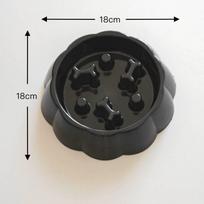 Pet Slow Anti Choke Food Bowl For Small Dogs And Cats With Non Slip Base Black
