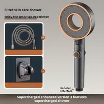 Water-Saving High-Pressure Showerhead - 3-Mode Adjustable Spray with Quick Pause, Durable ABS for a Powerful & Luxurious Shower pilka