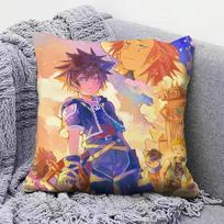 Kingdoms H-Hearts Pillow Covers, Home Sofa Cushion Covers And Aecorative Custom Peach skin 18*18(CM)-1Pcs