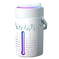 1000 ml rūko drėkintuvo difuzorius su „Bluetooth“ garsiakalbiu, spalvinga šviesa, tylus drėkintuvas, būtinas balta