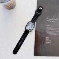 Minkštas silikoninis dirželis skirtas Apple Watch Ultra Band Series 7 8 49MM 45MM 41MM Gumine iWatch SE 6 5 4 3 44MM 40MM 42MM 38MM apyrankei 42mm 44mm 45mm 49mm juoda