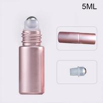 1 vnt. stiklinis rutulinis buteliukas 5/10 ml rožinis rutulinis buteliukas eterinis aliejus lūpų blizgis papildomas tūbelė tuščias indelis stiklinis kvepalų buteliukas
