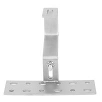 Solar Panel Bracket Stainless Steel Weather Resistant PV Panel Mounting Bracket for Brick Stone Tile Roof gray