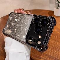 iphone17promax Dėklas Prabangus Blizgus Viršelis Skirtas iphone 17 pro max air Skaidrūs Minkšto Silikono Smūgiams Atsparūs Telefono Dėklai iphone17pro Dovana For iphone17 promax juoda
