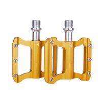 1pair Bearing Carbon Tube Cycling Pedals High Strengths Wide Platform Pedals for Various Cycling Environment žalia