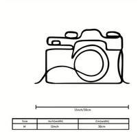 Vintage Camera Metal Wall Art Minimalist Photo Studio Decor Gift for Photographers 18x30
