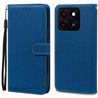 ZTE Blade A35 galinis dangtelis telefono dėklas ZTE Blade A35 dėklui minkšto silikono piniginė odinis atverčiamas dėklas ZTE Blade A35 Fundas For ZTE Blade A35 tamsiai mėlyna spalva