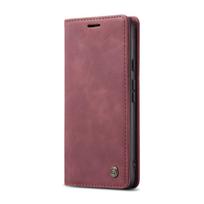 Prabangus retro dėklas Xiaomi Redmi Note 15 Pro+ 5G, su daug kortelių laikiklių, stovėjimo funkcija, telefono dėklas 15 Pro+ 5G, odinė piniginė Redmi note 15 pro+ 5g vyno raudonos spalvos