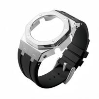For Casio GMA-S2100 Mod Kit Women's Stainless Steel Watch case Strap Rubber bracelet Oak GMA S2100 Modified Metal Watch band set For GMA-S2100 series