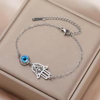 Dawapara Hamsa Blogos akies apyrankė Fatimos ranka Apsaugos talismanas Laimės talismanas Nerūdijančio plieno papuošalas