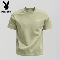PLAYBOY Men's Loose Fit Cotton Short-Sleeve T-Shirt 3XL gray