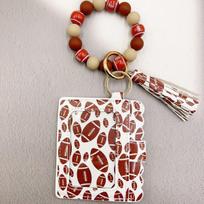 Europe's Top Sports Ball PU Card Wallet & Bracelet Keychain