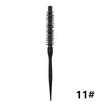 1/5PCS Black Round Hair Brush Barrel Hair Comb Hair Styling Nylon Comb Cylinder Curly Hair Comb Aluminum Tube Salon Tool