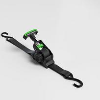 Retractable Ratchet Strap Automatic Shrink Bundle Tape Retractable Ratchet Tie Downs Strap for Vehicles Securing Cargo žalia