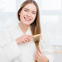 Natural Bamboo Antistatic Hair Comb 3Pcs Burr Free Handcrafted Grooming Set for Men Women Daily Hair Beard Styling onesize