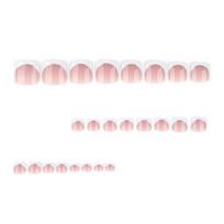 24Pcs French Tip Nude Press on Toenails, Short Square Glitter Women Stick-on Fake Nails, Glue on False Toe Nails for Date Parties 24PCS white