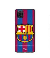 Dėklas - Maniacase - Samsung Galaxy A12 - Silikoninis - Lankstus - FC Barcelona logotipas juoda