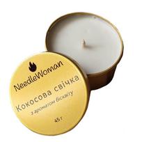 Rankų darbo aromatinė žvakė iš kokosų vaško stiklainyje NWN-114 NeedleWoman Biskvitas (76681006) Biscuit