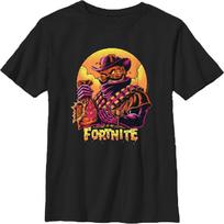 Berniukiški Fortnite Mancake logotipiniai marškinėliai S juoda