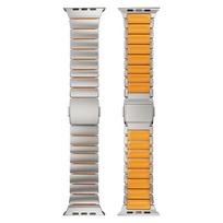 Titanium Men WatchBand for Apple Watch Ultra 3 49mm Series 11 10 46mm Rubber Strap for Iwatch 9 8 7 6 se 44mm 45mm Magnetic Band 49mm 46mm 45mm 44mm&175mm
