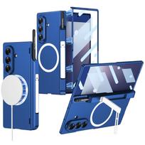 Tinka Samsung ZFold7 belaidžiam įkrovimui ir magnetinei siurbimo telefono dėklui, šoninis pakabinamas laikiklis, pilnas odos pojūtis, matinis apsauginis dėklas SM-Fold7