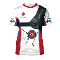 Custom Name 3D All Over Printed Archery Graphic Tshirt For Men Women Personalized Name Short Sleeve Crew Neck T Shirts Clothes XXS