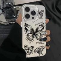 Ins wind lines butterfly for apple 12 pro lines iPhone xsmax art 13/14 personality 15 apple 15promax