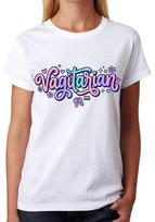 Vagitarian Feminist Pride Quote Ladies T-Shirt Funny Vagina Adult Women's Tee L