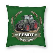 Fendt Landwirtschaft German Tractors Square Pillowcase Polyester Linen Velvet Pattern Zip Pillow Case Sofa Seater Cushion Cover Peach skin 18*18(CM)-1Pcs